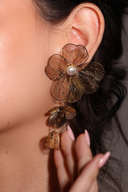 Faye Floral Statement Earrings