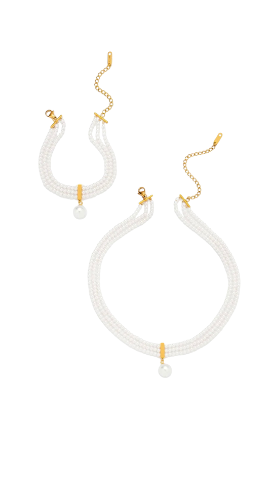 Arabella Pearl Bracelet & Necklace Set