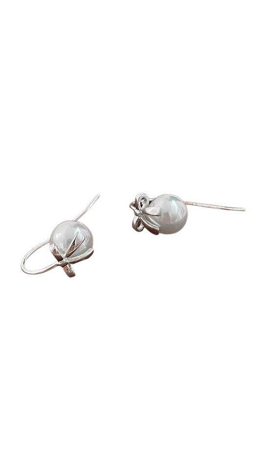 Blaire Bow Pearl Hook Earrings
