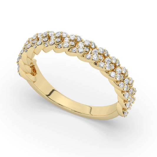 Diamond Link Gold Ring