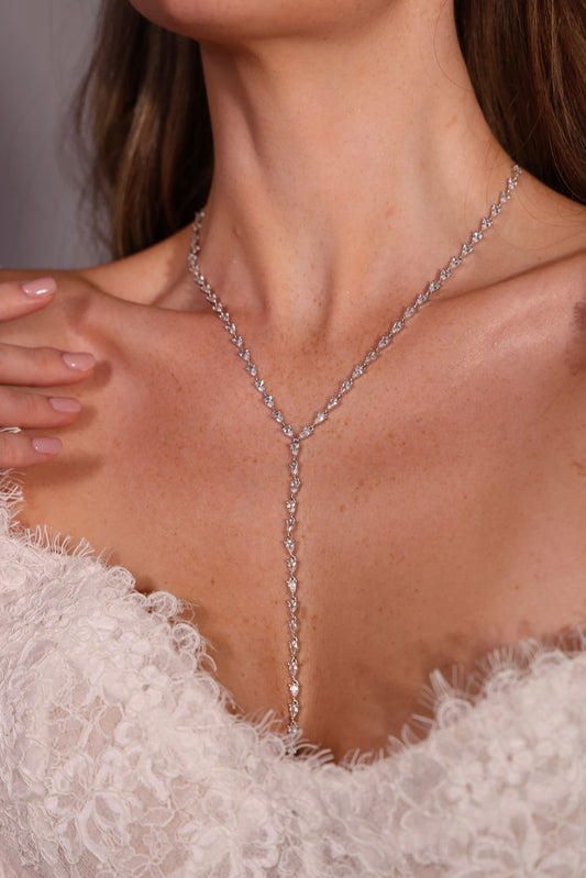Maeve Teardrop Lariat Necklace