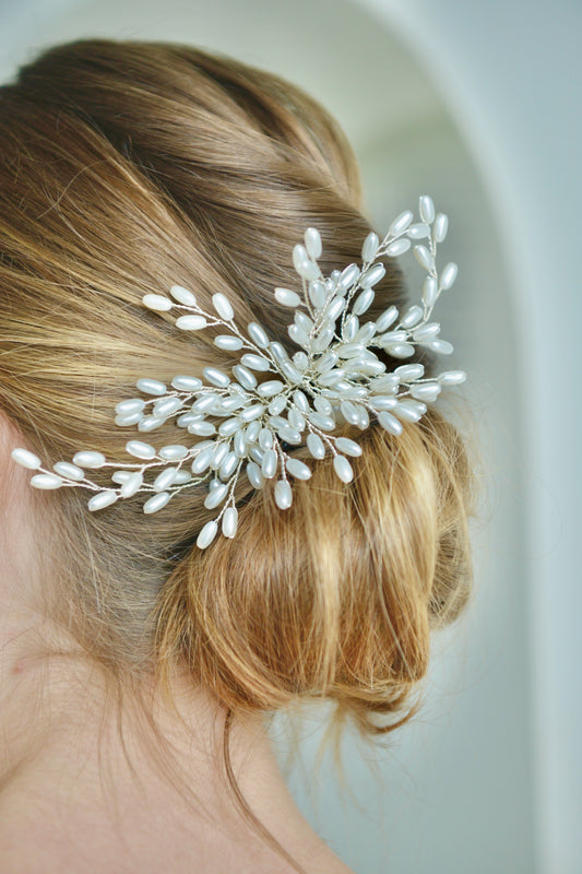 Pollie Adjustable Bridal Pearl Comb