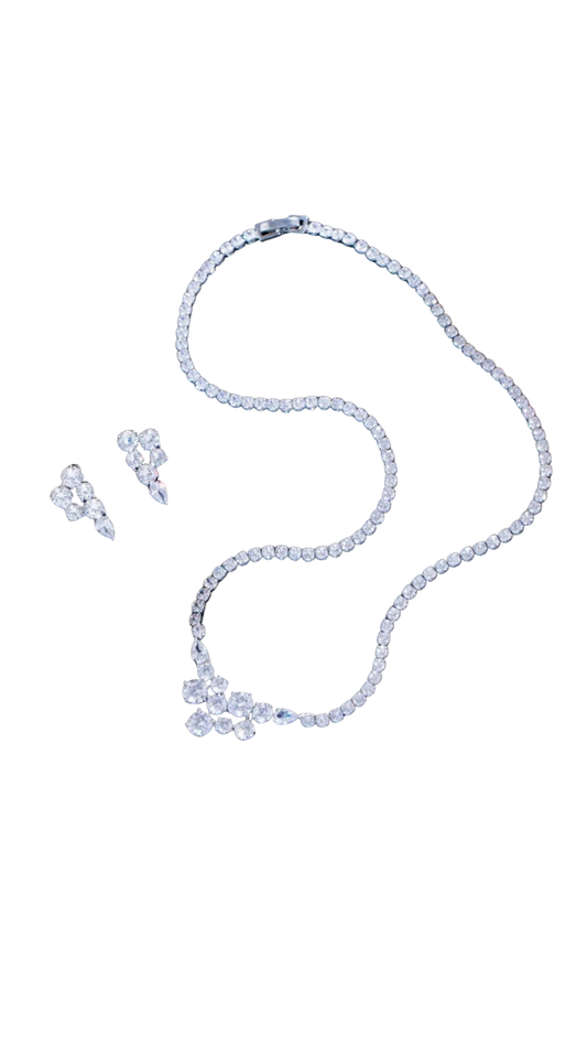 Odette Round Necklace & Earrings Set