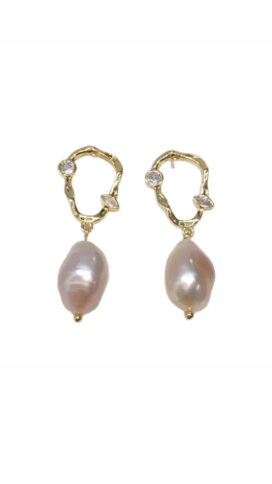 Fatima Pearl Drop Earrings