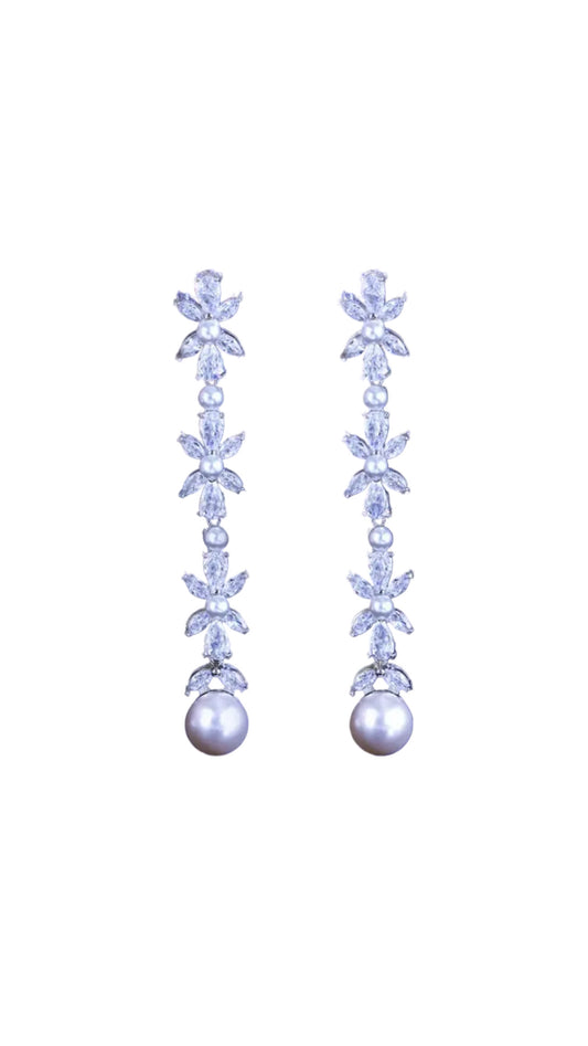 Gio Floral Pearl Drop Earrings