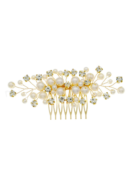Harper Pearl Crystal Hair Comb
