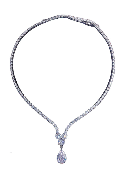 Claire Tennis Drop Necklace