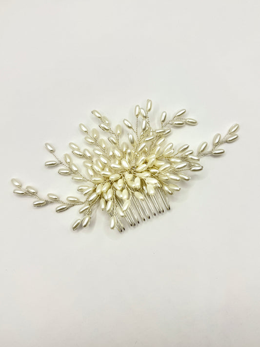 Pollie Adjustable Bridal Pearl Comb