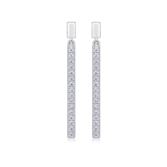 Tessa Pave Bar Drop Earrings