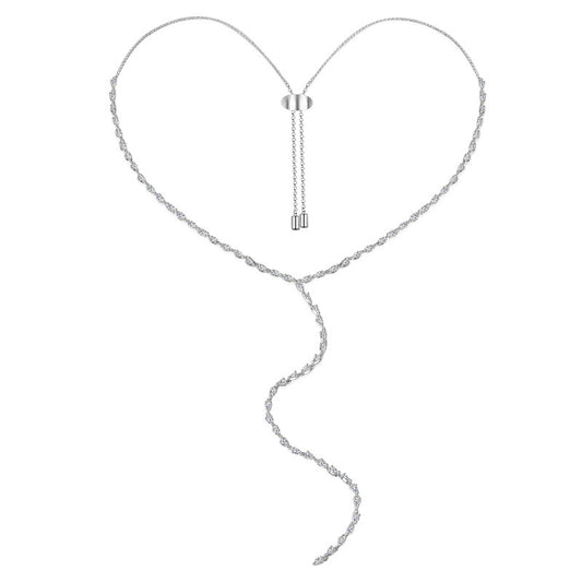 Maeve Teardrop Lariat Necklace