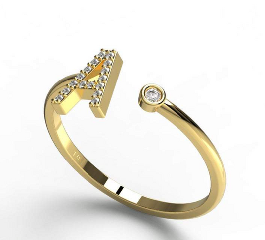 Capital Diamond Gold Ring