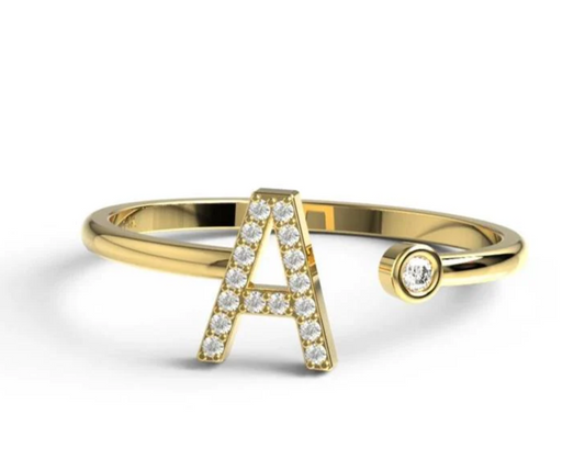Capital Diamond Gold Ring