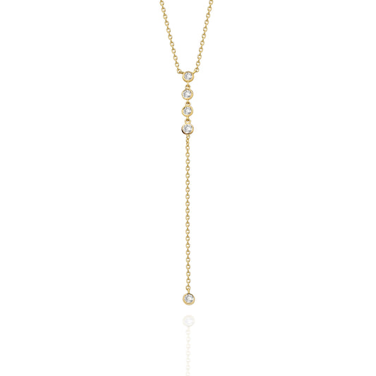 Diamond Lariat Gold Necklace