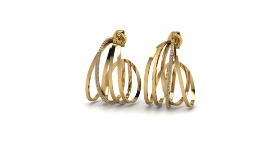 Delight Gold & Diamond Earrings