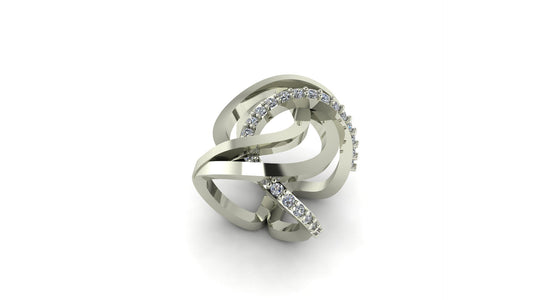 Equilibrium White Gold & Diamond Ring